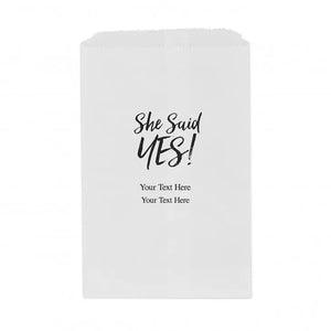 She Said Yes Flat Paper Goodie Bag