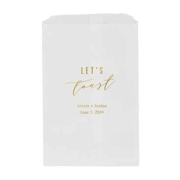 Let's Toast Flat Paper Goodie Bag