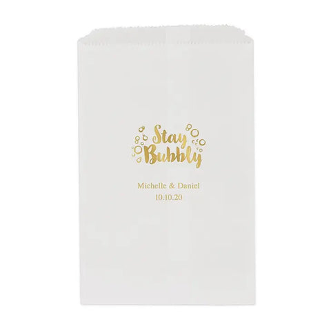 Stay Bubbly Flat Paper Goodie Bag