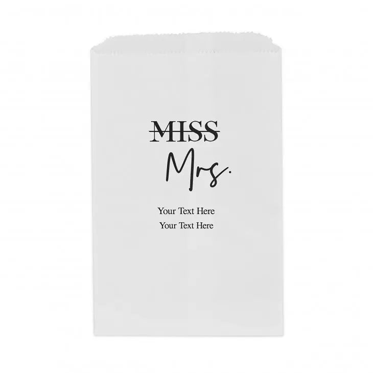 Miss to Mrs Flat Paper Goodie Bag