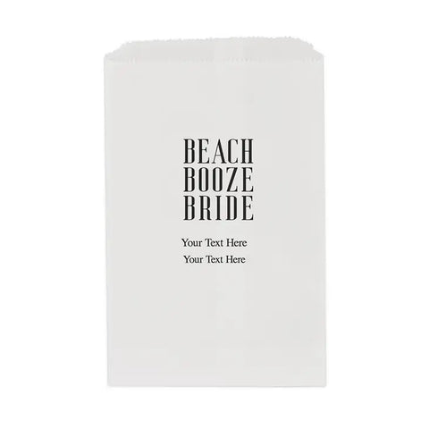 Beach Booze Bride Flat Paper Goodie Bags