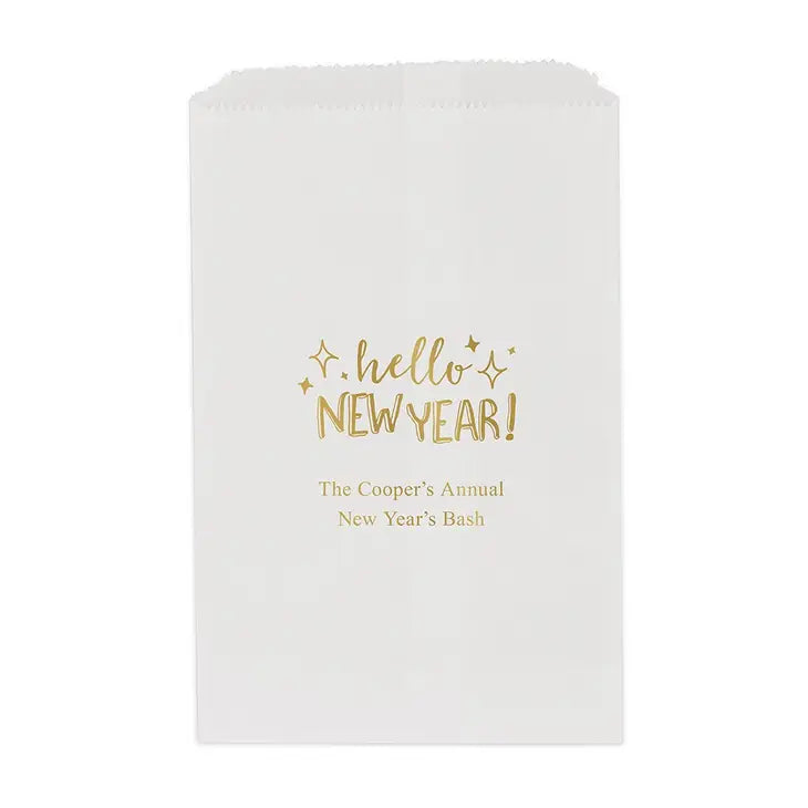 Hello New Year Flat Paper Goodie Bag