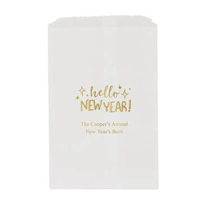 Hello New Year Flat Paper Goodie Bag