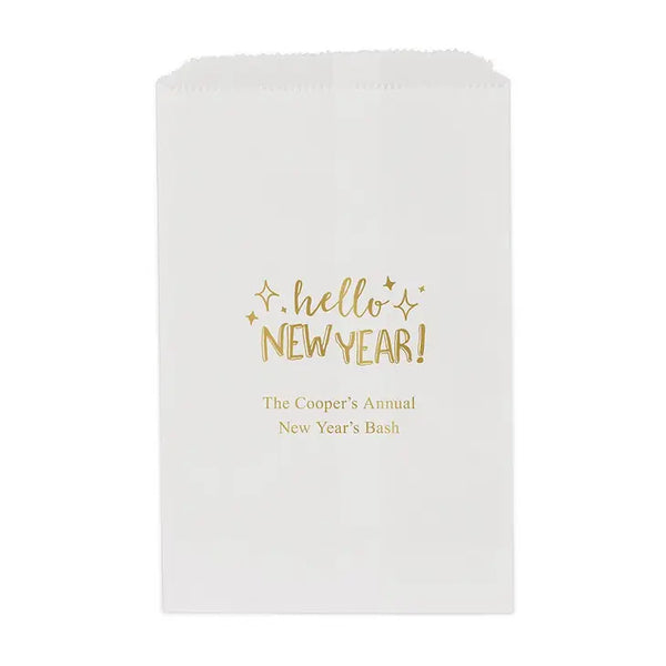 Hello New Year Flat Paper Goodie Bag