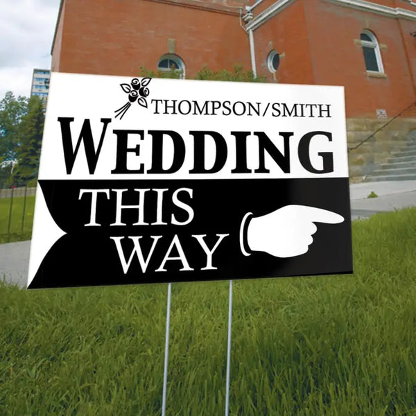 Wedding This Way Wedding Directional Sign