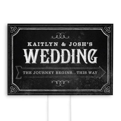 Chalkboard Print Design Directional Sign