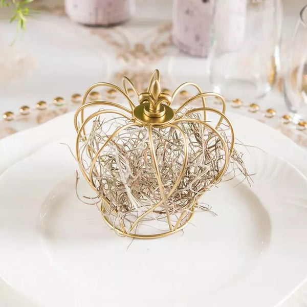 Small Wire Wedding Favor Devoration - Crown - Set of 4