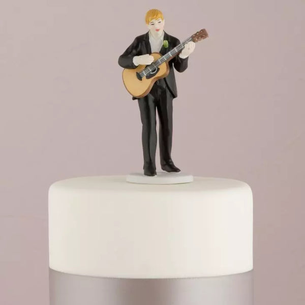 "Love Serenade" Guitar Playing Groom Figurine