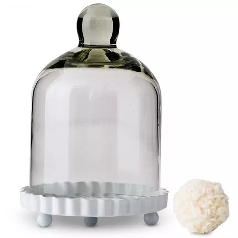 Small Glass Bell Jar With White Base Wedding Favor (4)