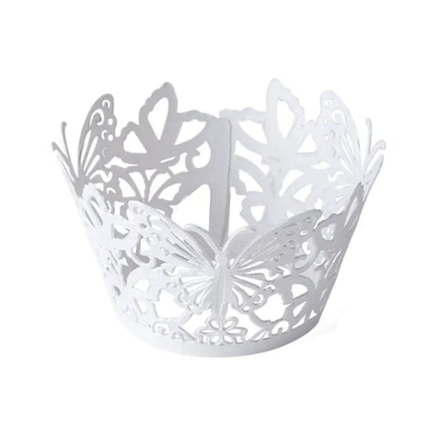 Beautiful Butterfly Filigree Paper Cupcake Wrappers - Package of 12