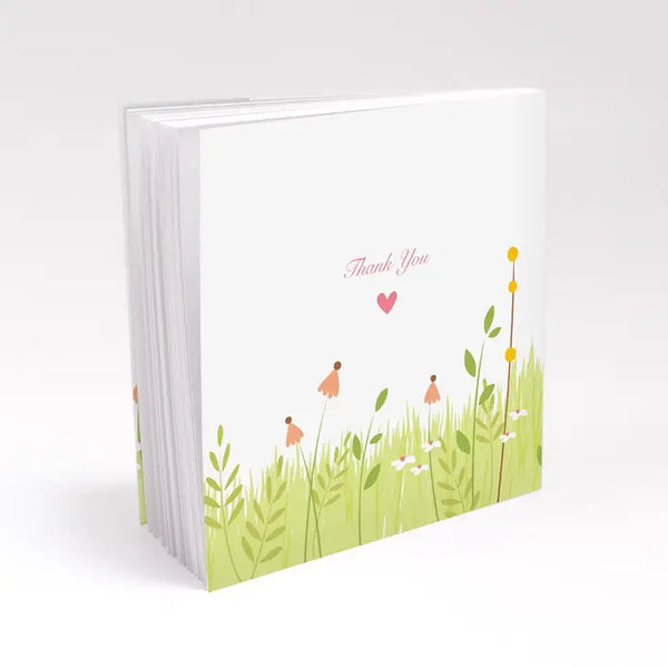 Small Blank Paper Notepad Book Favors with Personalized Dust Jackets - Homespun Charm - Pack of 12