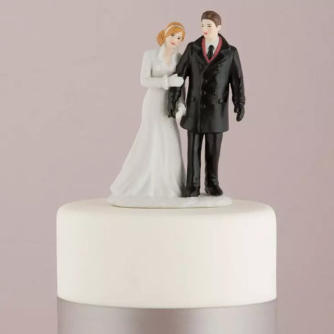 Winter Wonderland Wedding Couple Figurine