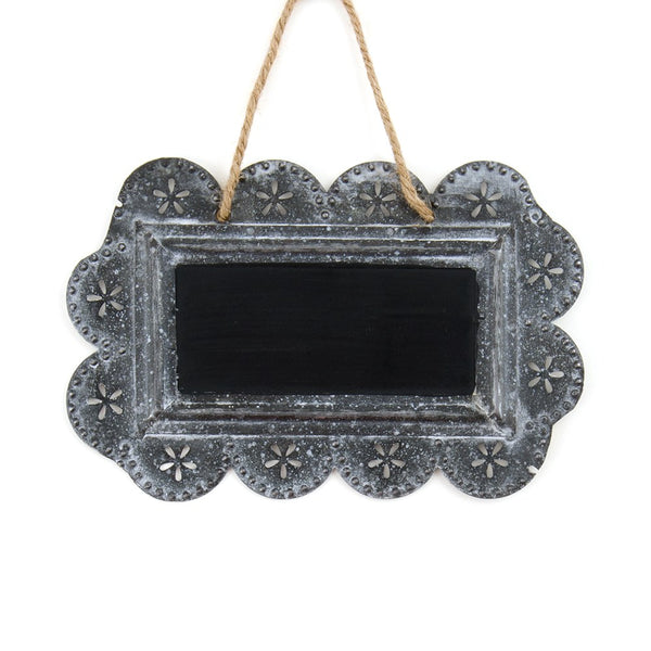 Small Scalloped Frame Tin Signs With Chalkboard