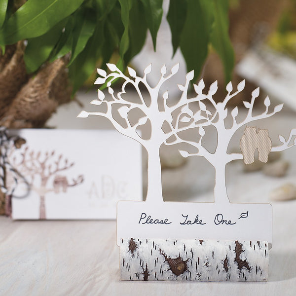 Faux Birch Log Card Holders (6)