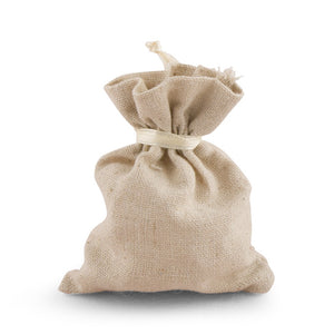 Mini Cotton Linen Drawstring Bags - Plain - Set of 12