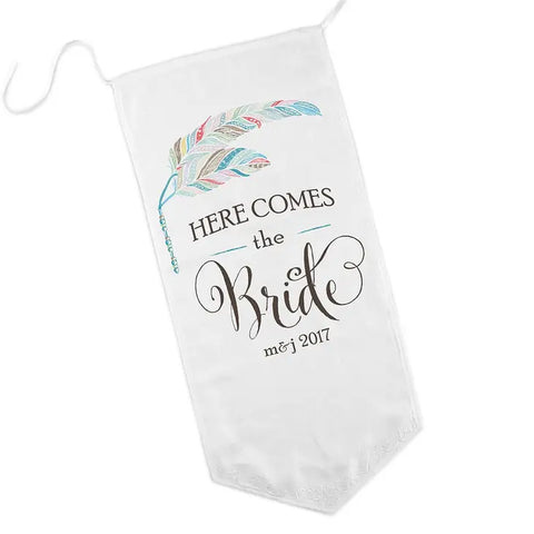 Feather Whimsy Personalized Ceremony Banner