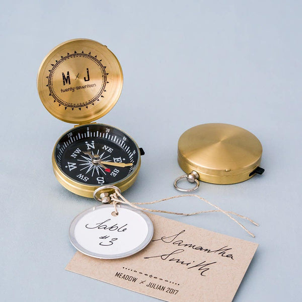 Gold Compass Wedding Favour