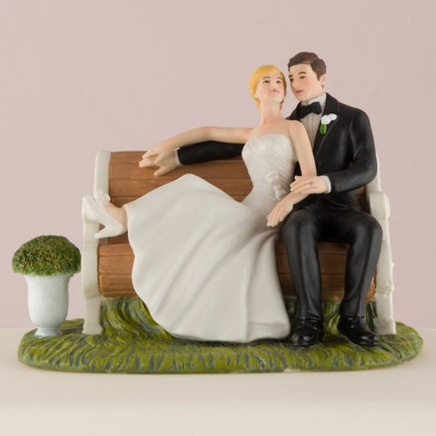 Sitting Pretty On A Park Bench - Couple Figurine