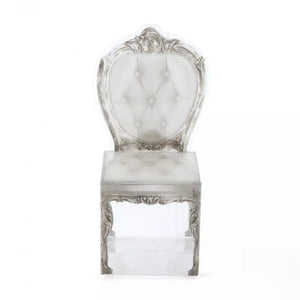 Favor Holders with Clear Plastic Favor Box Base - Antique Chair - Pack of 10