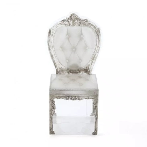 Favor Holders with Clear Plastic Favor Box Base - Antique Chair - Pack of 10