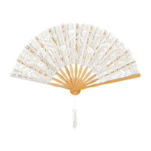 White Lace Hand Fan