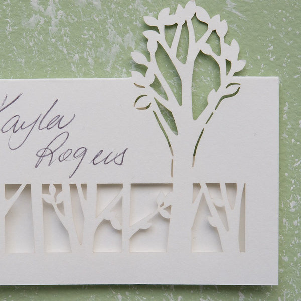 Woodland Pretty Laser Embossed Place Cards