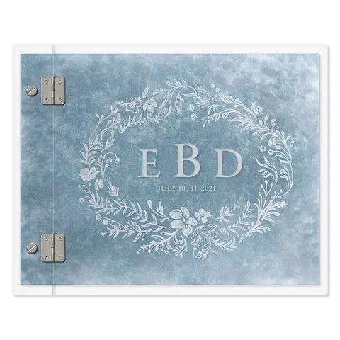 Personalized Clear Acrylic Wedding Guest Book - Modern Fairy Tale