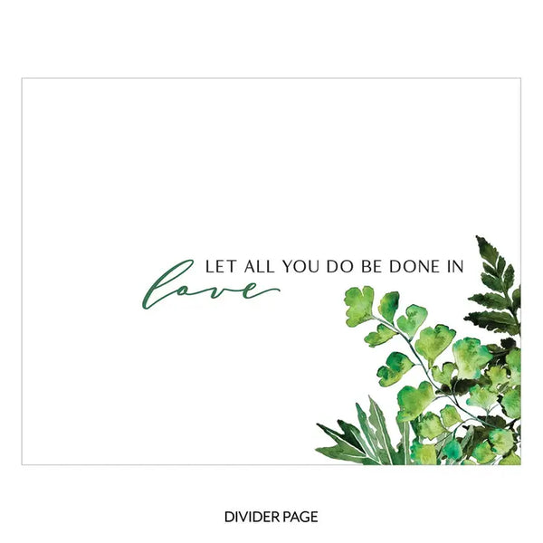 Personalized Clear Acrylic Wedding Guest Book - Modern Couple Greenery