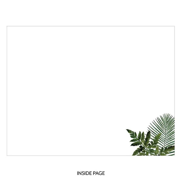 Personalized Clear Acrylic Wedding Guest Book - Modern Couple Greenery