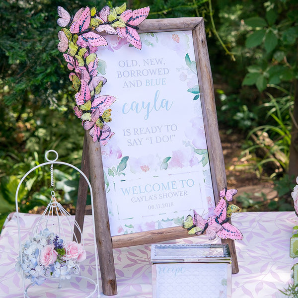 Self Standing Chalkboard Sign With Rustic Wood Frame