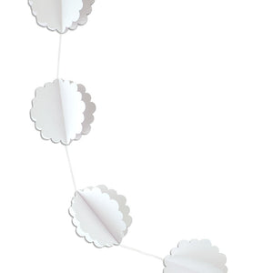 3D Floral White Paper Garland