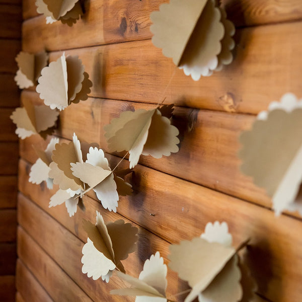 3D Floral Kraft Paper Garland