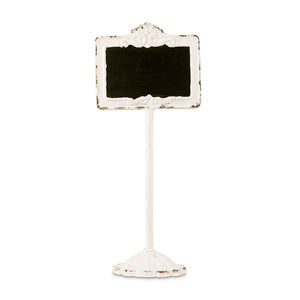 Tabletop Antique White Blackboard Stand