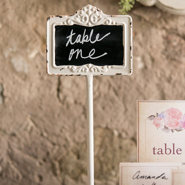 Tabletop Antique White Blackboard Stand