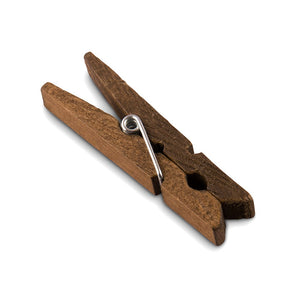 Wooden Clothespin Clips - Natural - Pack of 12