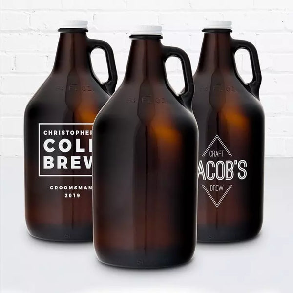 Amber Glass Beer Growler Bar Accessory