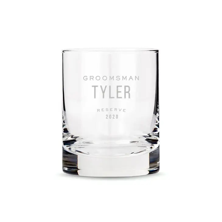 Personalized Whiskey Glass - Groomsman