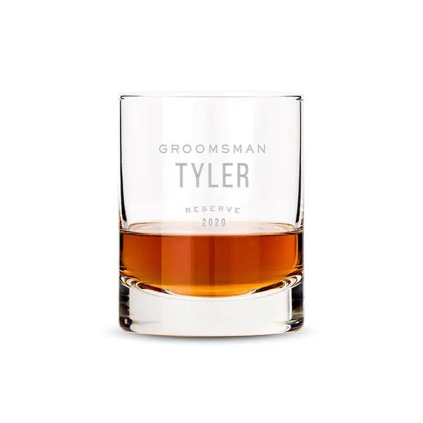 Personalized Whiskey Glass - Groomsman