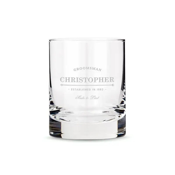 Personalized Whiskey Glasses - Best Man And Groomsman