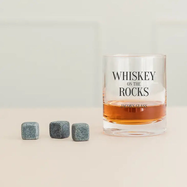 Round 11 Oz. Whiskey Glass Gift Box Set - On The Rocks