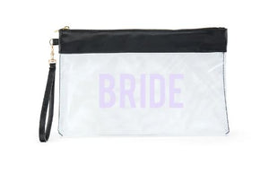 Large Clear Plastic Makeup Bag - Bride