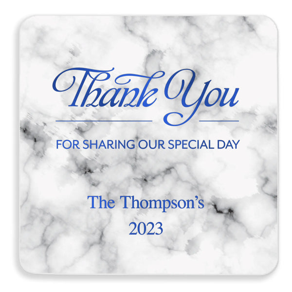 Personalized Marble Paper Coasters - Square - More Occasions