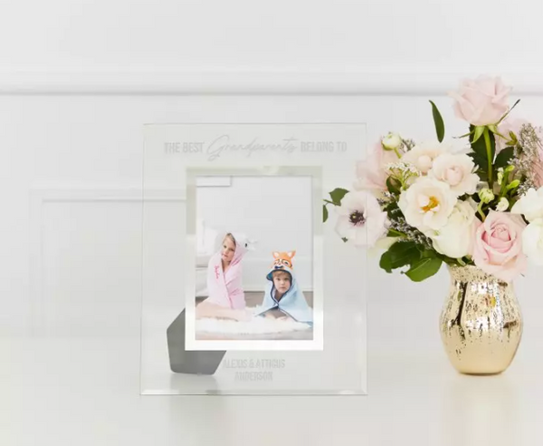 Personalized Glass 5” x 7” Picture Frame - The Best Grandparents