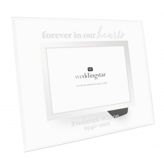 Personalized Glass 5” x 7” Picture Frame - Forever in our Hearts