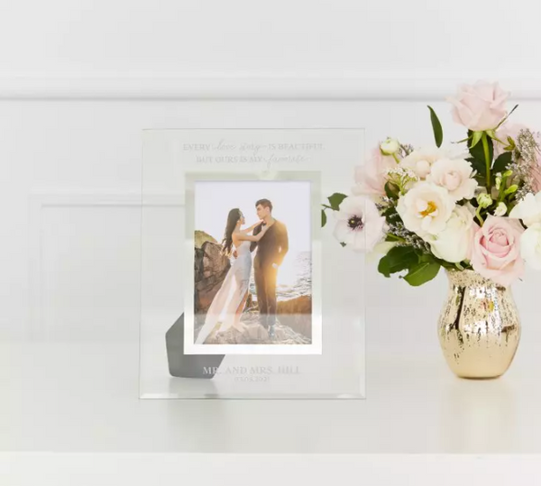 Personalized Glass 5” x 7” Picture Frame - Every Love Story