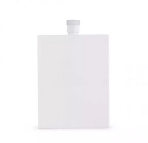 White Stainless Steel Hip Flask - Blank