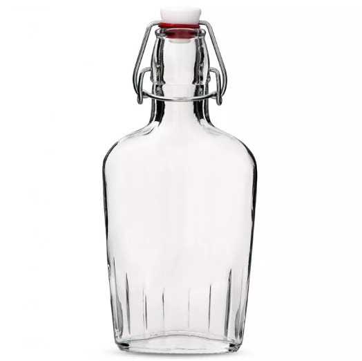 Clear Glass Hip Flask