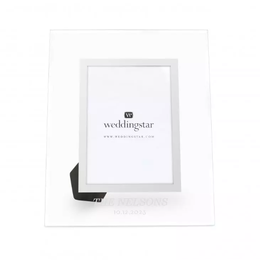 Personalized Glass 5” x 7” Picture Frame - Classic Font