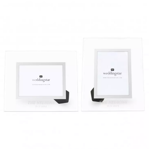 Personalized Glass 5” x 7” Picture Frame - Classic Font