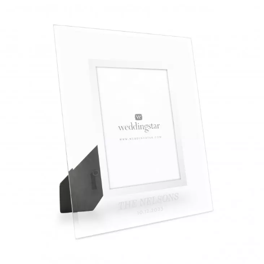 Personalized Glass 5” x 7” Picture Frame - Classic Font